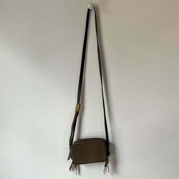 G.I.L.I. Brown Leather Micro Crossbody Purse - Picture 16 of 16